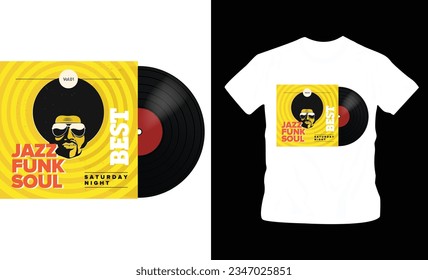 Band logos, album covers, party time musical festival vector illustration t-shirt design editable template