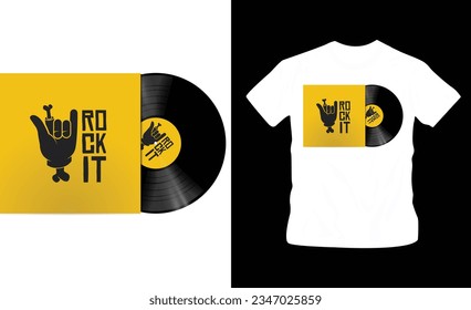 Band logos, album covers, party time musical festival vector illustration t-shirt design editable template