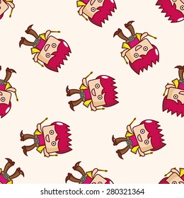 band member drummer , cartoon seamless pattern background