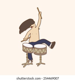band member drummer theme elements