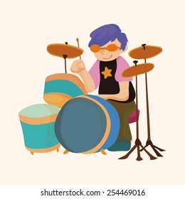 band member drummer theme elements