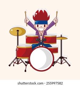 band member drummer theme elements