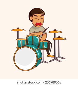 band member drummer theme elements