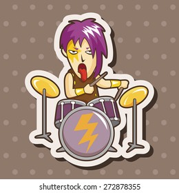 band member drummer theme elements
