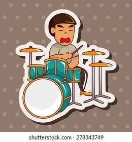 band member drummer theme elements