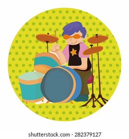band member drummer theme elements