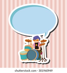 band member drummer theme elements