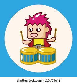 band member drummer theme elements