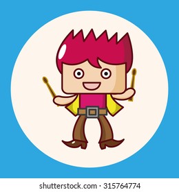 band member drummer theme elements