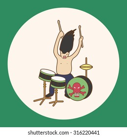 band member drummer theme elements