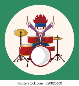 band member drummer theme elements