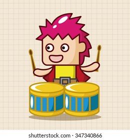 band member drummer theme elements