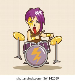 band member drummer theme elements