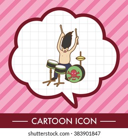 band member drummer theme elements