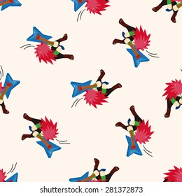 band member guitar player , cartoon seamless pattern background