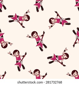 band member guitar player , cartoon seamless pattern background