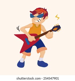band member guitar player theme elements