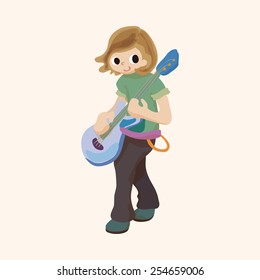band member guitar player theme elements