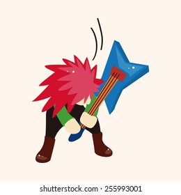 band member guitar player theme elements
