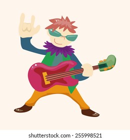 band member guitar player theme elements