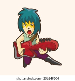 band member guitar player theme elements
