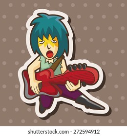 band member guitar player theme elements