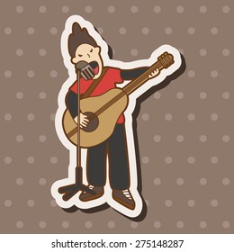 band member guitar player theme elements