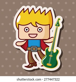 band member guitar player theme elements