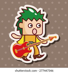 band member guitar player theme elements
