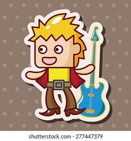 band member guitar player theme elements