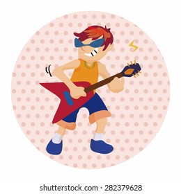 band member guitar player theme elements