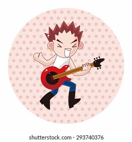 band member guitar player theme elements