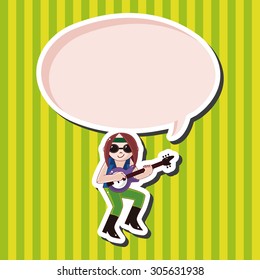 band member guitar player theme elements