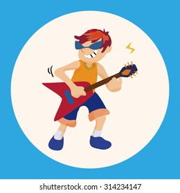 band member guitar player theme elements
