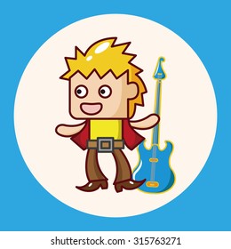 band member guitar player theme elements