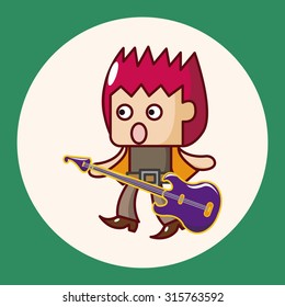 band member guitar player theme elements