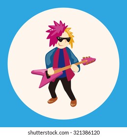 band member guitar player theme elements
