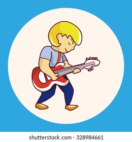 band member guitar player theme elements