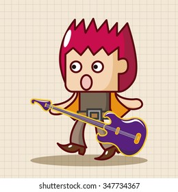 band member guitar player theme elements