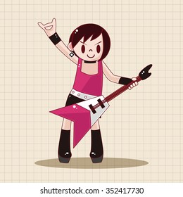 band member guitar player theme elements