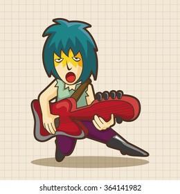band member guitar player theme elements