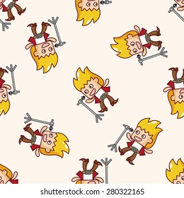 band member singer , cartoon seamless pattern background
