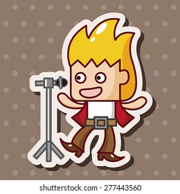 band member singer theme elements