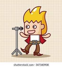 band member singer theme elements