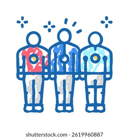 band music group doodle icon sketch vector. band music group sign. isolated symbol illustration
