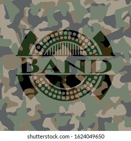 Band on camouflaged texture. Vector Illustration. Detailed.