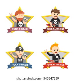 band people emblem set