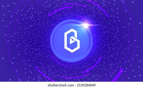 Band Protocol (BAND) coin cryptocurrency concept banner background.