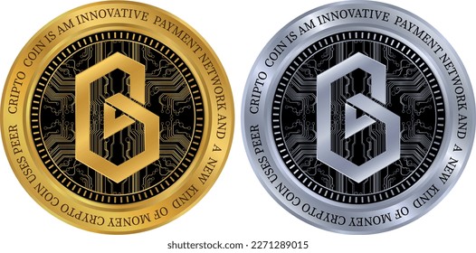 band protocol-band coin vector illustrations. vector crypto coins.