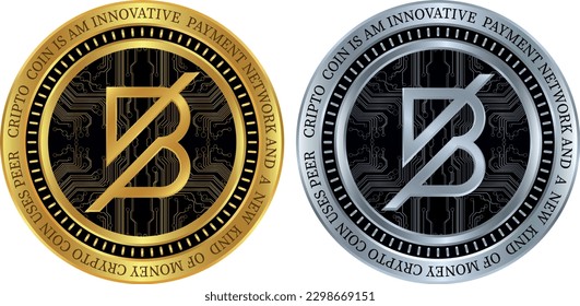 band protocol-band coin vector illustrations. vector crypto coins.